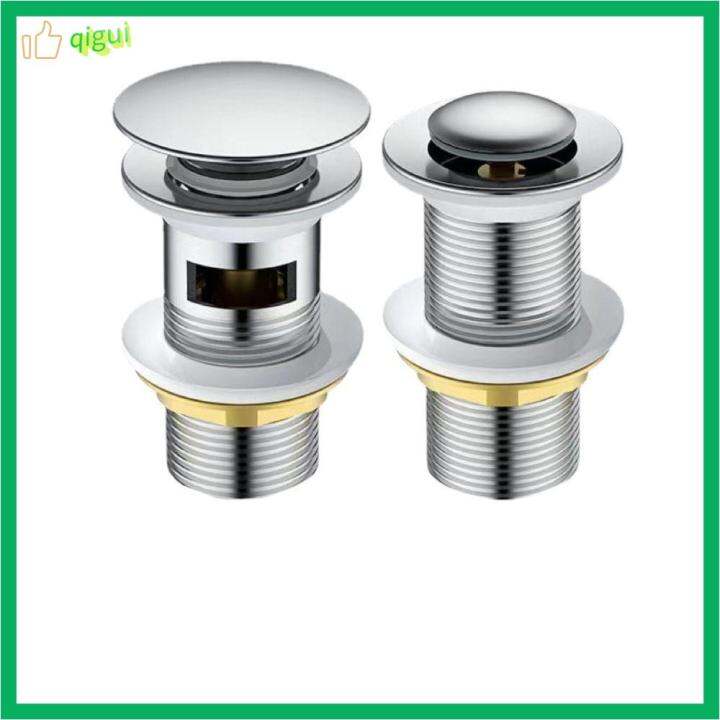 QIGUI Sewer Waste Button Push Pop Up Click Clack Sink Strainer Basin ...