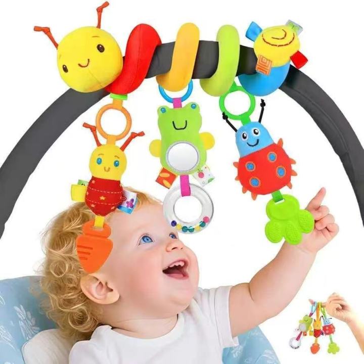 Soft Raddle Baby Crib Hanging Rattles Toys Car Seat Soft Mobiles Stroller Crib Cot ...