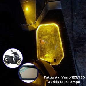 Tutup aki akrilik vario 125 / 150 Led Old / New Cover aki akrilik vario led Plus Lampu