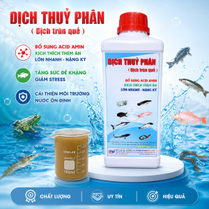 DỊCH THỦY PHÂN (DỊCH TRÙN QUẾ) 1 LÍT CHO CÁ TÔM – BỔ SUNG ACID AMIN PROTEIN –  KÍCH THÍCH BẮT MỒI