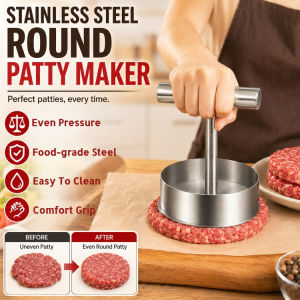 Stainless Steel Burger Patty Maker Manual Hamburger Pressing Machine Round Cake Press Dumpling Wrappers Kitchen Tools