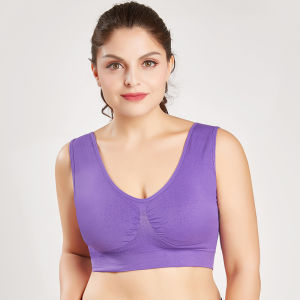 INTIMA XL-6XL Plus Size Bra for Women Seamless Sports Bra with Padded Big Size Bralette Beauty Back Push Up Brassiere Wireless Yoga Sleep Vest Underwear BH
