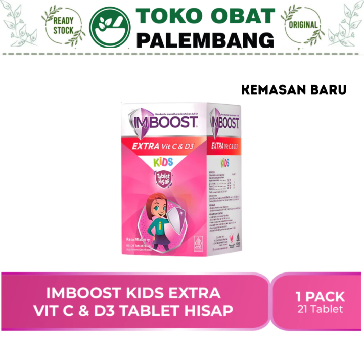 IMBOOST KIDS TABLET HISAP 21 TABLET EXTRA VIT C D3 VITAMIN ANAK DAYA TAHAN TUBUH IMUN VITAMIN C DAN D3