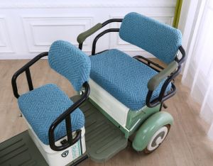 Electric Tricycle Universal Seat Cover Set of 4Pcs Thickened Fabric Wear-resistant Seat Cover Fits Xinri Yadea Tailg Aima & More All-Season Use