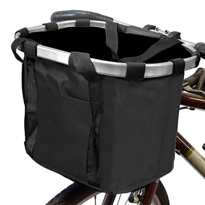 SG Bicycle Basket Foldable Bike Basket Front Detachable Cycling Accessories Mobile Pet Basket