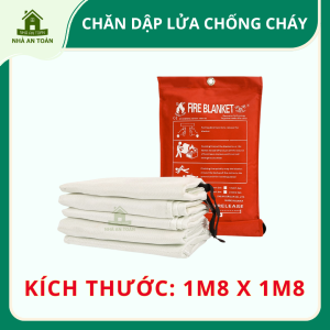 Mền chống cháy chăn dập lửa chăn chống cháy Fire Blanket. Kích thước 1m8 x 1m8 an toàn và tiện lợi