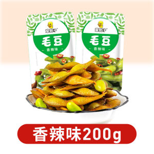 章鸭子香辣毛豆Spicy Soy Bean Braised Vegetarian Hunan Specialty Spicy Leisure Night Snacks Snacks Instant Food