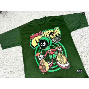 S87 Marvin The Martian Oversized Crew Neck T-shirt Casual Cotton Original Tshirt