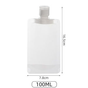 TLE 30/50/100ml Travel Portable Shampoo Bag Shower Bag Flip Top High Quality 旅游液体袋 Beg Syampu Simpanan Krim Serum Toner Cleanser Beg Perjalanan Pelancong