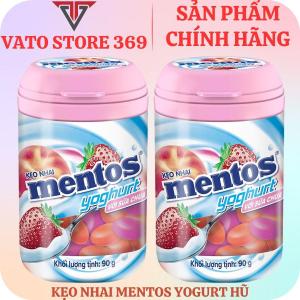 Kẹo nhai MENTOS sữa chua yoghurt hũ 90g