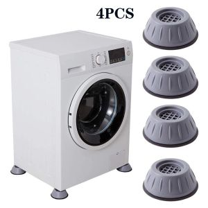 4PCS Washing Foot Pad Refrigerator Stand Shockproof Anti Slip Rubber Dryer Machine Desk Mat