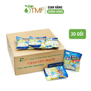 Thùng cháo yến mạch 30 gói TÂM MINH FOODS dinh dưỡng tiện lợi