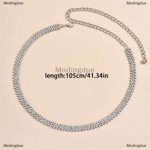 [COD] Modingdue Fashion Rhinestone Waist Chain For Women Girls Trendy Decorative Waist Chain High-end Luxury Dress Adjustable Waist Belt