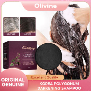 South Moon Rice Shampoo Soap Korea Polygonum Darkening Root Scalp Deep Clean Anti Loss Prevent Hair Color Restore Nourishing Care Polygonum Soap Anti Hair Loss Bar Restore Nutrition Regrowth White To Black Solid Shampoo