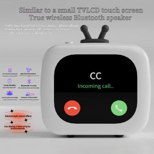 ERYRG với Màn Hình Loa Bluetooth mini Hình thức TV Đa chức năng Loa siêu trầm di động Máy nghe nhạc Sáng tạo Hộp âm thanh không dây mini Dành cho điện thoại thông minh và máy tính bảng