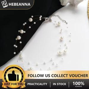 hebeanna French Style Light Luxury Elegant Niche Design Multi-layer Pendant Necklace Fashion Women Sweet Jewelry Accessories Gift