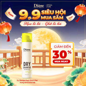 Dầu gội khô sạch dầu tơi tóc không bết dính Diane Perfect Beauty Dry Shampoo Fresh Citrus & Pear