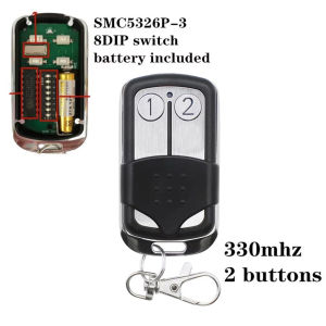 Kebidumei 330/433MHZ Autogate Remote Control SMC5326 8 DIP Switch Auto Gate Cloning Duplicator Key Remote Control Controller