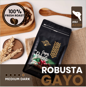 Kopi Robusta Gayo Aceh Premium Medium to Dark Roast Kuat & Pekat Goyang Robust 250g