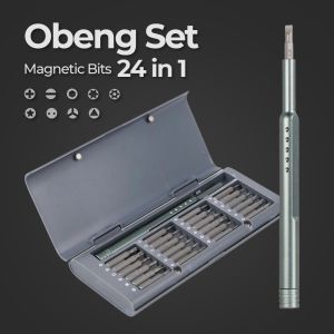 TERMURAH Obeng Set 24 Dalam 1 Portabel Precision Magnet Reparasi Screwdriver TITANIUM