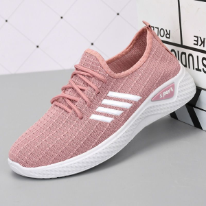 Soft lightweight and high appearance womens sports shoes in black and pink are available in two colors: soft comfortable daily walking tourism and breathable