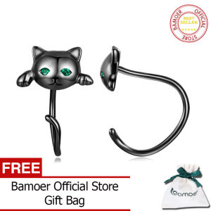 BAMOER Khuyên Tai Dạng Hạt Đuôi Dễ Thương Tối Giản Bằng Bạc Sterling 925 Chính Hãng Cho Nữ Trang Sức Thời Trang Hình Động Vật SCE965