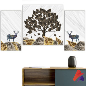 HIASAN DINDING RUSA AETHETIC SATU SET ISI 3 WALL DECOR HIASAN DINDING KAMAR PAJANGAN RUANGAN POSTER KAYU