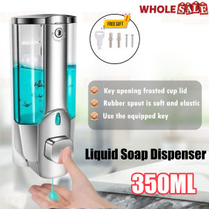 Modern Silver Soap Dispenser Wall Mount Shower Gel & Hand Soap/Bekas Sabun Dinding
