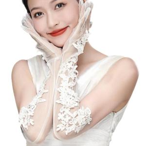 1 cặp của phụ nữ ngón Găng tay ren Găng tay dạ tiệc gothicism ren oversleeves cho đám cưới và tiệc khiêu vũ