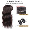 Topper Wig Clip In Hair Extension Water Wave Hair With Bangs Fake Hair Hairpiece Synthetic Toupee For Women. 