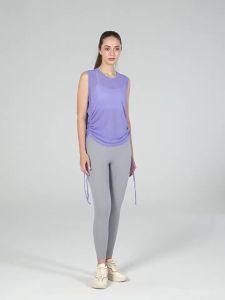 Lulu European and American Style Sleeveless Quick-Dry Vest Summer Running Pilates Yoga Cover-Up Wrinkle Absorbent Breathable Sports Fitness Clothing