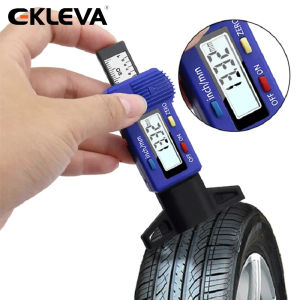 EKLEVA 0.01mm Digital Micrometer For Auto Measuring Tool Tread Depth Gauge 0-25mm LCD Carbon Tips For Carver Height Instruments(black))
