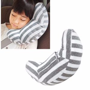 SKJK Sleep Pillow Kids Car Seat Neck  Headrest Cotton Soft Belt Cushion Children Nap Shoulder Belt Pad Universal Neck Protector Head Support Pillow Car Interior Accessories