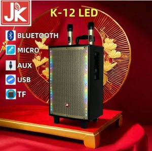 LOA Karaoke Xách Tay JK-K12 Bass 30cm  Cực Khủng - JK-08 Pro ĐÈN LED  -   BASS 20CM  Âm Thanh Trong TrẻoCó Thể Kết Nối Các Thiết Bị Như Điện Thoại Laptop Máy Tính. Các Cổng Kết Nối Như Bluetooth Optical Aux Usb...