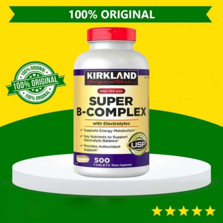 Kirkland Signature Super B-Complex with Electrolytes 500 Tablets DLC: 08/2027