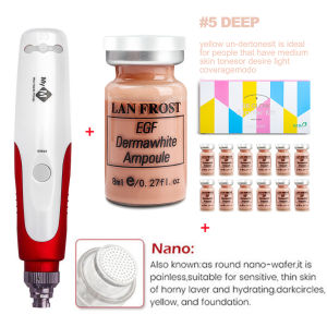 DECINIEE Professional Electric Derma Pen Set BB Cream Glow Beginner Starter Kit Micronedling Pen Essence Set for Beauty Brightening Whitening Anti-Wrinkle Acne MTS Micro