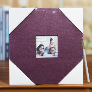 40 Pages Self-adhesive Photo Album Book DIY 4R/5R/6R Photo Scrapbook Linen Cover For Memories Gift