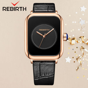 REBIRTH Jam Tangan Wanita Tahan Air Original Jam Rantai Luxury Fashion Cewe Elegan Tali Kulit Cewek Jam