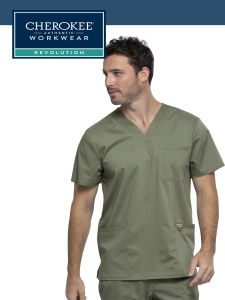 Cherokee Workwear Revolution Mens Scrub V-Neck Top WW670