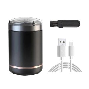 USB-Powered Waterproof Flex-Head Electric Shaver with Self-Sharpening Blades