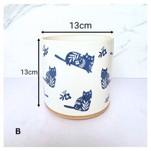 The Leaferie Niko Cat ceramic flowerpots flower pot. plant pots