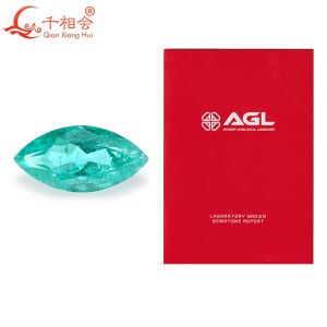 5x10mm-8x16mm AGL Certificate Marquise Shape Synthetic Neon Paraiba YAG Loose Stone Yttrium Aluminium Garnet With Inclusions DIY Accessories for Jewelry Making
