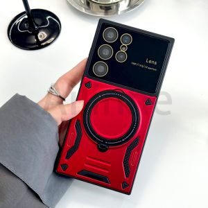 For Samsung Galaxy S23 Ultra Plus A54 A34 A52 A52S A14 A23 Case Magnetic Magsafe Shockproof Armor Bumper Lens Protection Multifunction Bracket Phone Cover