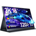 UPERFECT OLED 120HZ Portable Monitor  16inch 3K Mobile Display  100% DCI-P3 laptop monitor extender Contrast Ratio: 100000:1. 