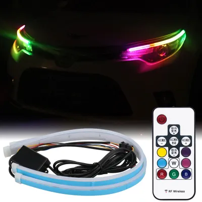 Lampu DRL Alis RGB Remote 30 cm& 60 cm RUBAH WARNA & MODE SENJA suka2 kamu