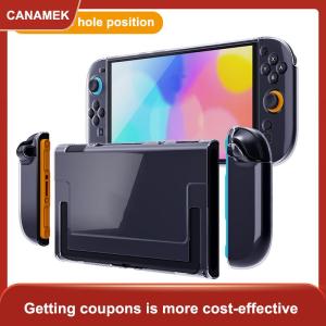 【CANAMEK 】 Ergonomic Design TPU Case Game Console Protective Transparent Cover For Switch 2 2025 Comfort Grip Shockproof Shell