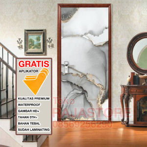 [FREE KAPE] STIKER PINTU / Stiker Pintu Kamar Tidur / Stiker Pintu Kaca / Stiker Dinding / Stiker Pintu Kamar Mandi 3D Anti Air / Stiker Pintu Rumah / Stiker Pintu Custom / Stiker Pintu Kayu / Stiker Pintu Minimalis / Desain 3D Marble Marmer Keramik AU