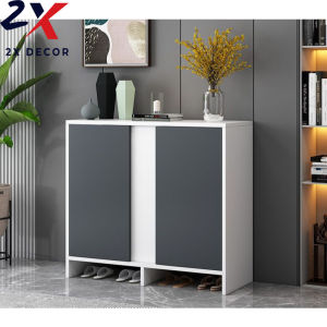 Tủ giày 2 cánh bảo quản giày dép với 3 tầng lưu trữ lớn thích hợp với lối vào căn nhà 2X Decor- 2X066