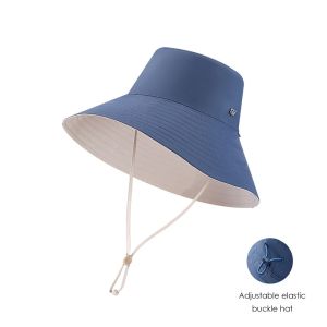 Ohsunny Mũ bảo vệ khỏi ánh mặt trời thời trang cho nữ Mũ rộng vành hai mặt Mũ tai bèo điều chỉnh được chống UV UPF50 +