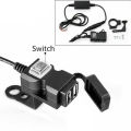 ที่ชาร์จโทรศัพท์มือถือ ที่ชาร์จ usb ติดมอเตอร์ไซค์ Motorcycle charger รุ่นกันน้ำ สำหรับรถมอเตอร์ไซค์. 